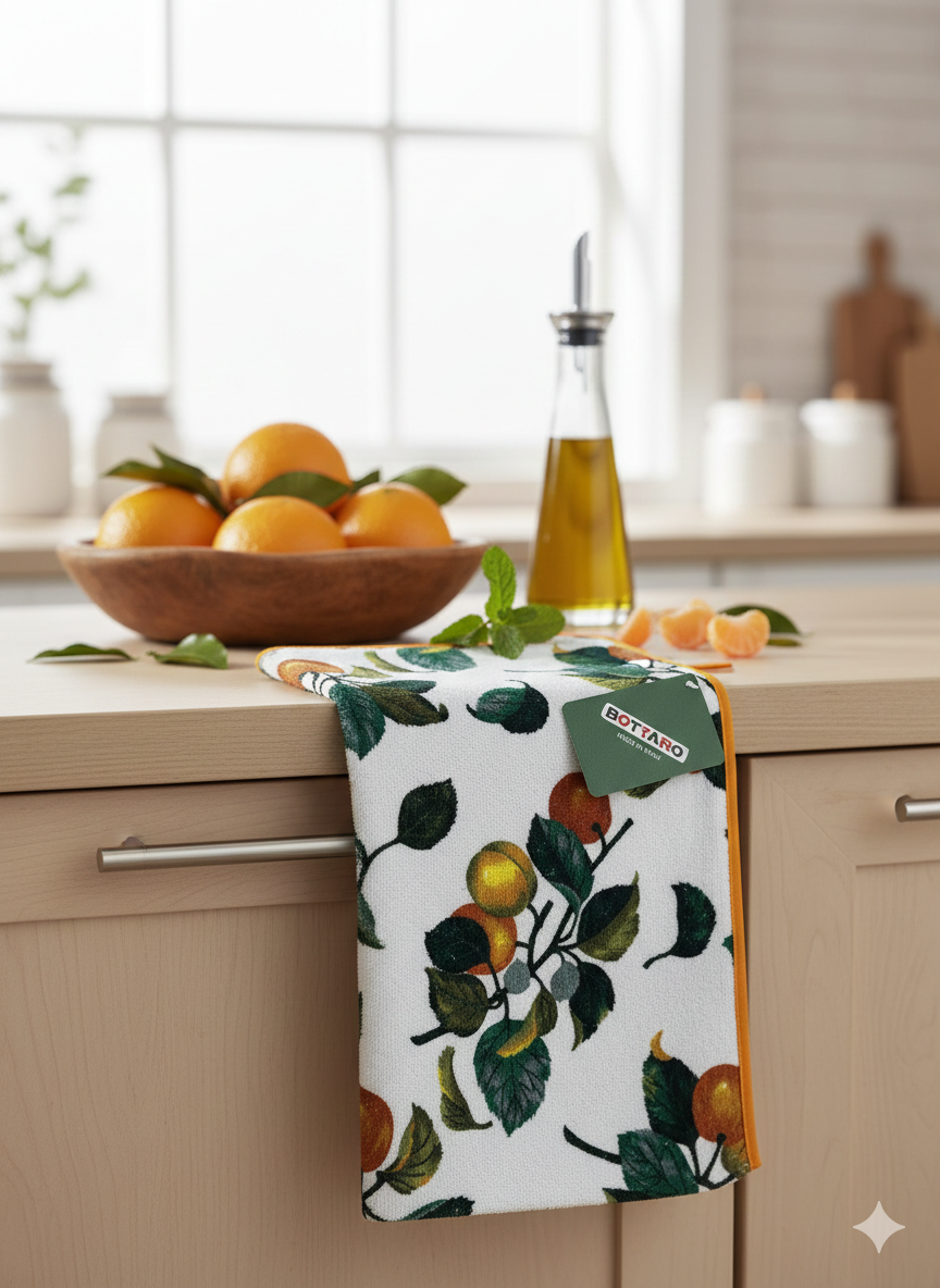 Strofinaccio in spugna Albicocche - Bottaro