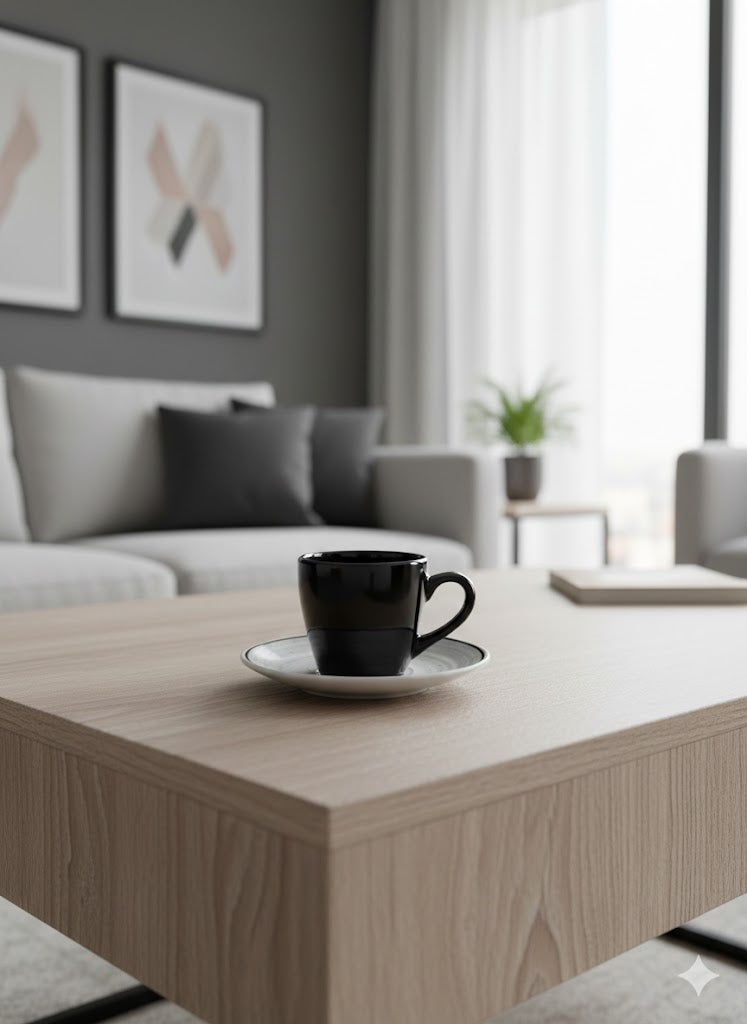 Set tazzina caffè e piatto abbinato (6pz) Daily Grigio - Maison Sucrèe