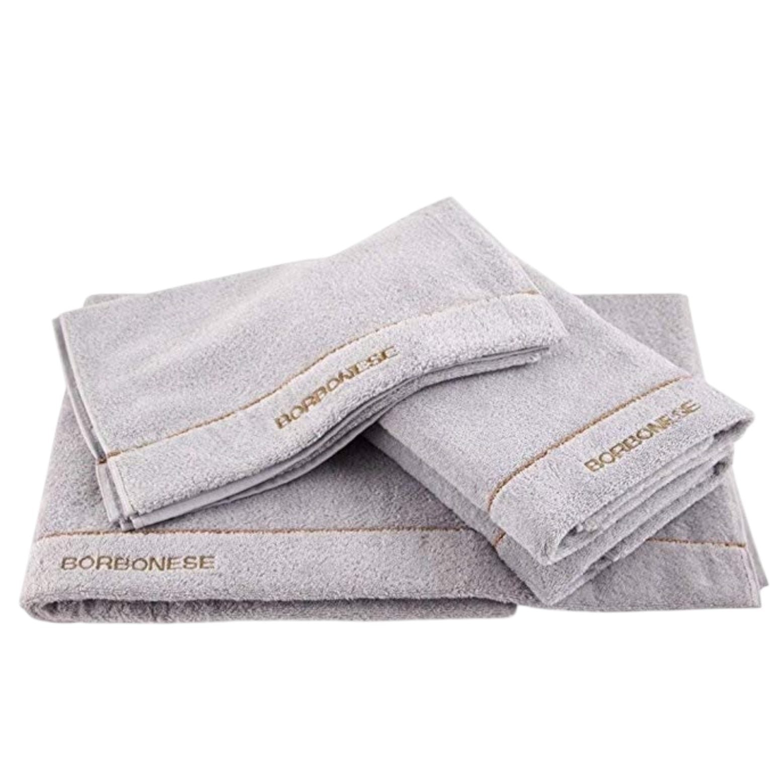 Set 5 pezzi (2 coppie asciugamani + 1 telo doccia) Fine Op - Borbonese