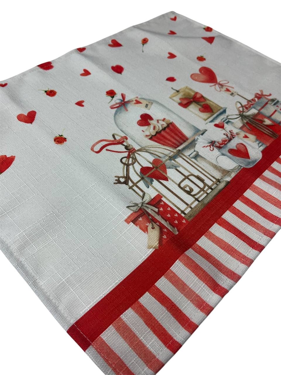 Set 2 tovagliette Secret Love 40x50cm riga rossa