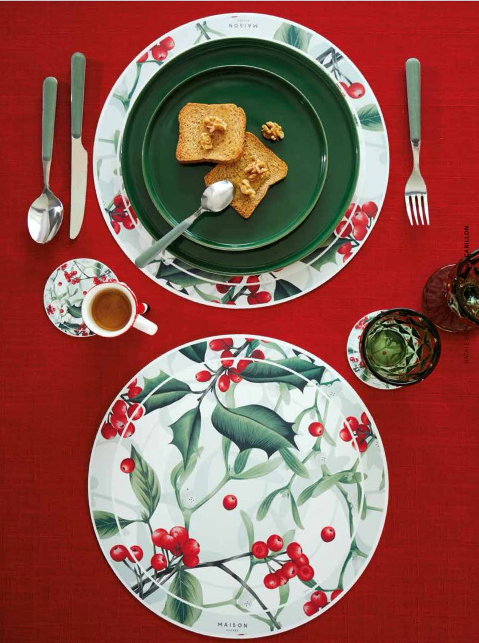 Sottopiatto in vinile Natale Carillon Ø 35cm - Maison Sucrèe