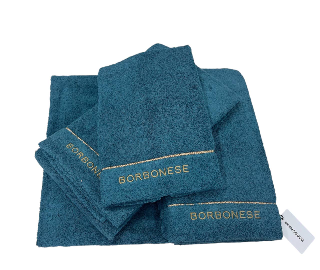 Set 5 pezzi (2 coppie asciugamani + 1 telo doccia) Fine Op - Borbonese