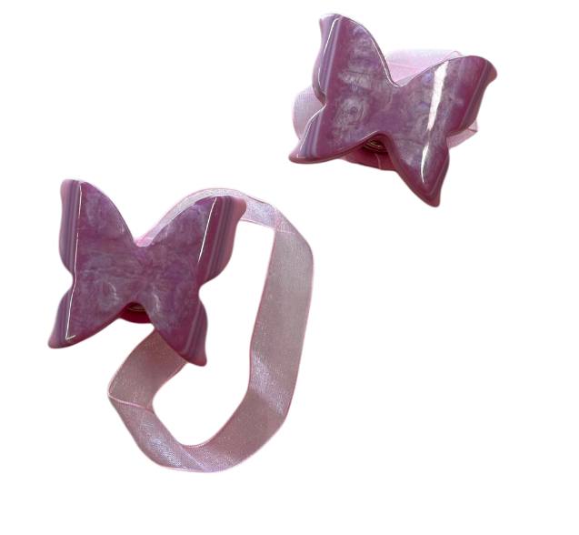 Coppia calamite per tende in madreperla farfalle grandi