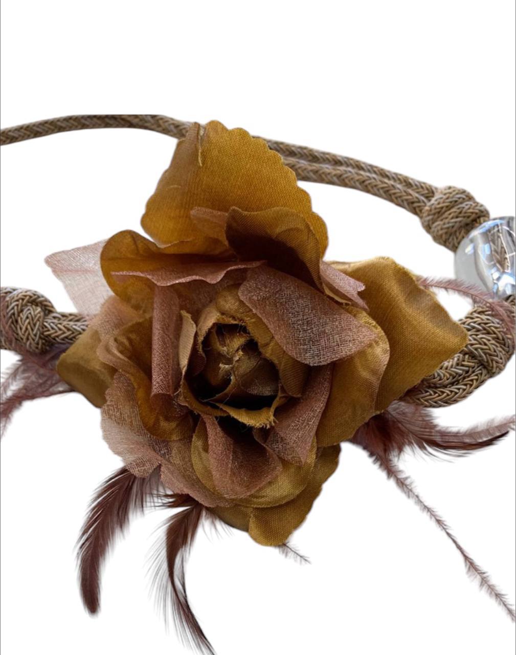 Coppia Embrasse per tenda fiore