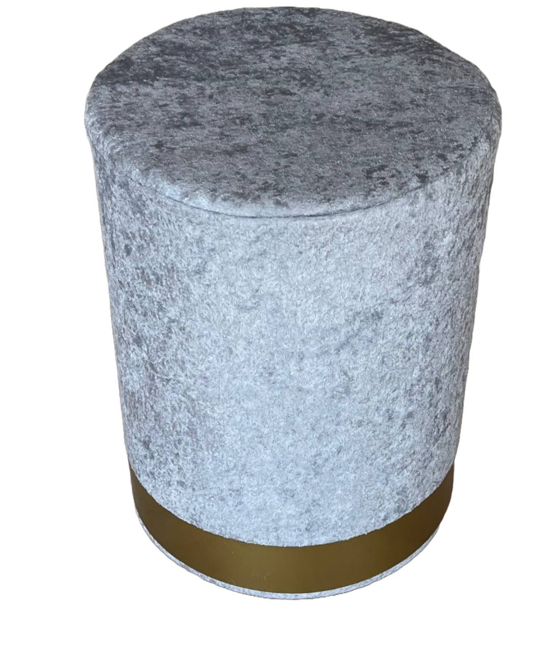 Pouf cilindro in velluto Lusso