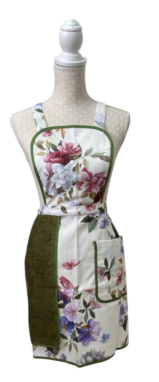 Grembiule da cucina con asciughino in spugna Alsazia - Bottaro