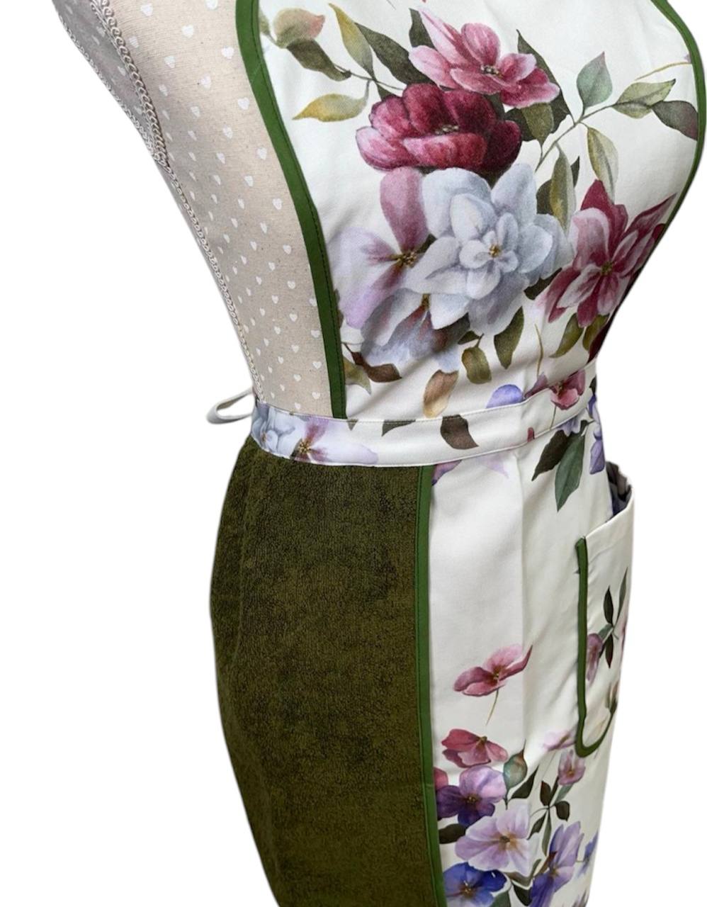 Grembiule da cucina con asciughino in spugna Alsazia - Bottaro