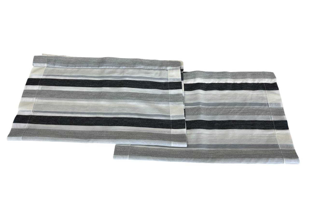 Coppia tendine a vetro 60x150cm righe