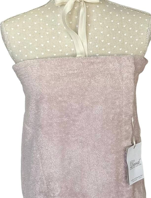 Pareo in spugna Rebecca rosa/ latte - David Home