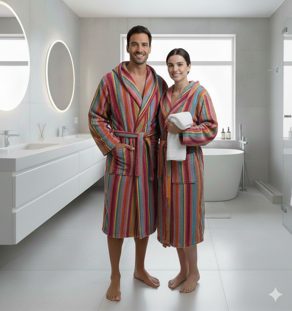 Accappatoio Jacquard Multicolor taglia XXL - Maison Sucrèe