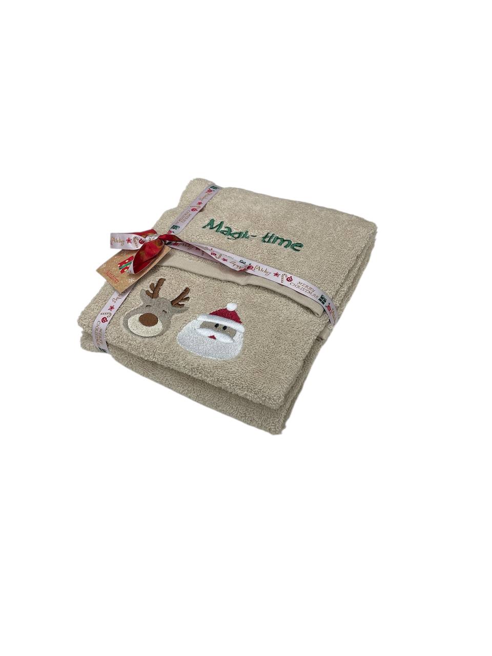 Coppia asciugamani (1+1) Natale Magic Time - L'ATELIER17