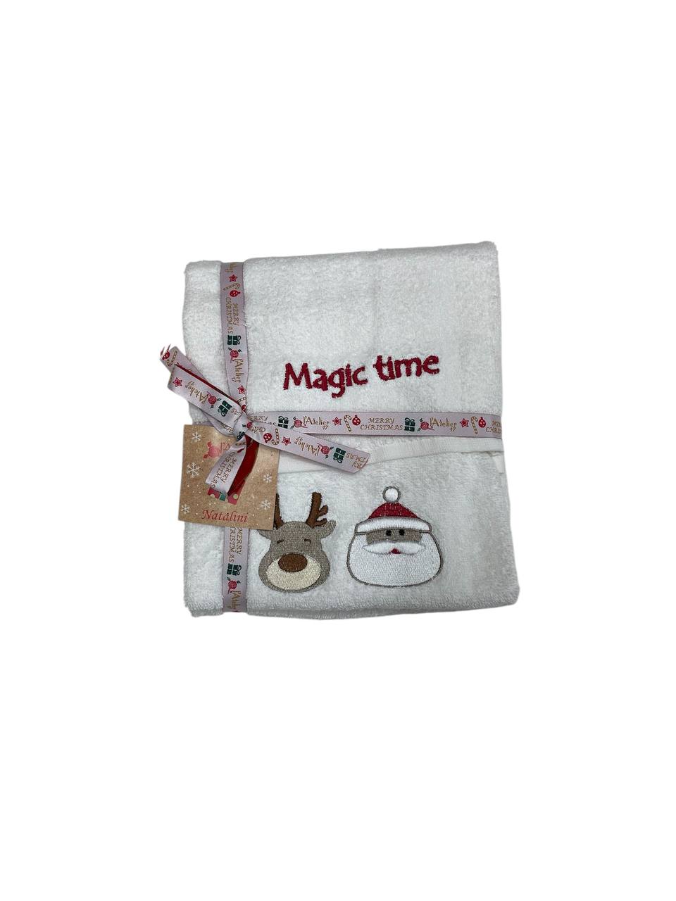 Coppia asciugamani (1+1) Natale Magic Time - L'ATELIER17