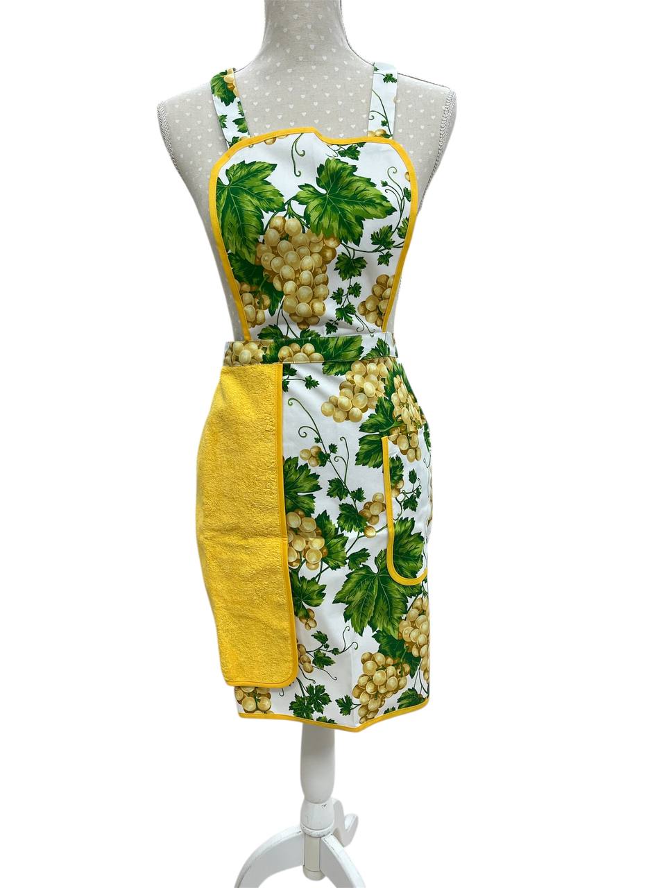 Grembiule con asciughino Vite gialla - Bottaro