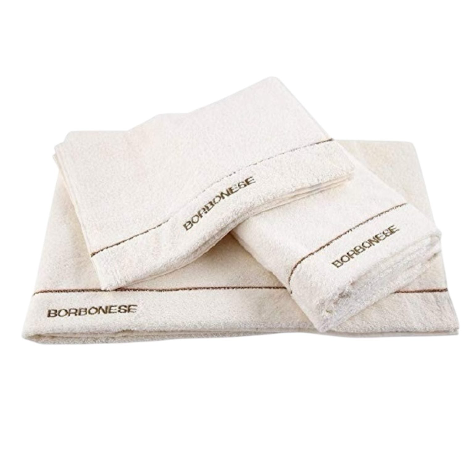 Set 5 pezzi (2 coppie asciugamani + 1 telo doccia) Fine Op - Borbonese