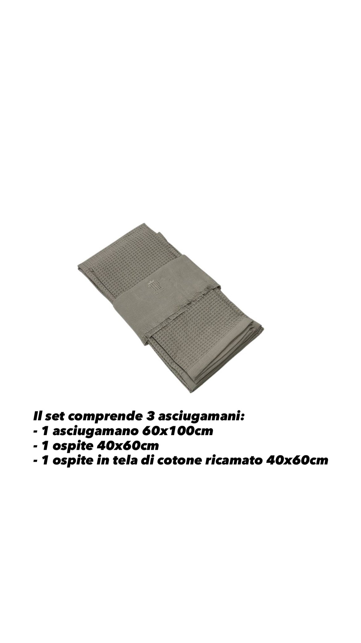 Set 3 pezzi asciugamani Nido d'ape (1+2) Joy - PHP Home Philosophy