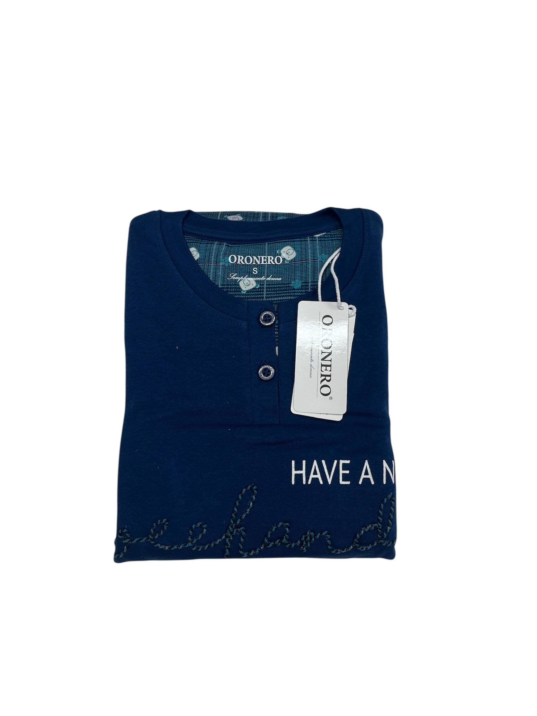 Pigiama donna caldo cotone OD468 - ORONERO