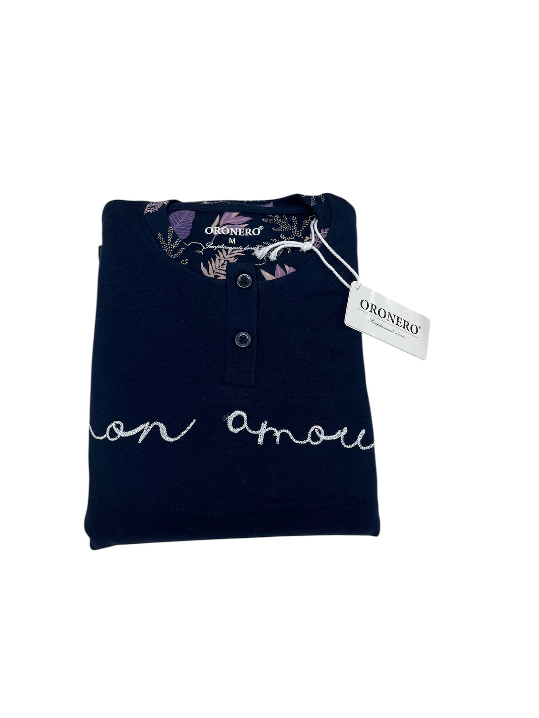 Pigiama donna caldo cotone OD470 - ORONERO