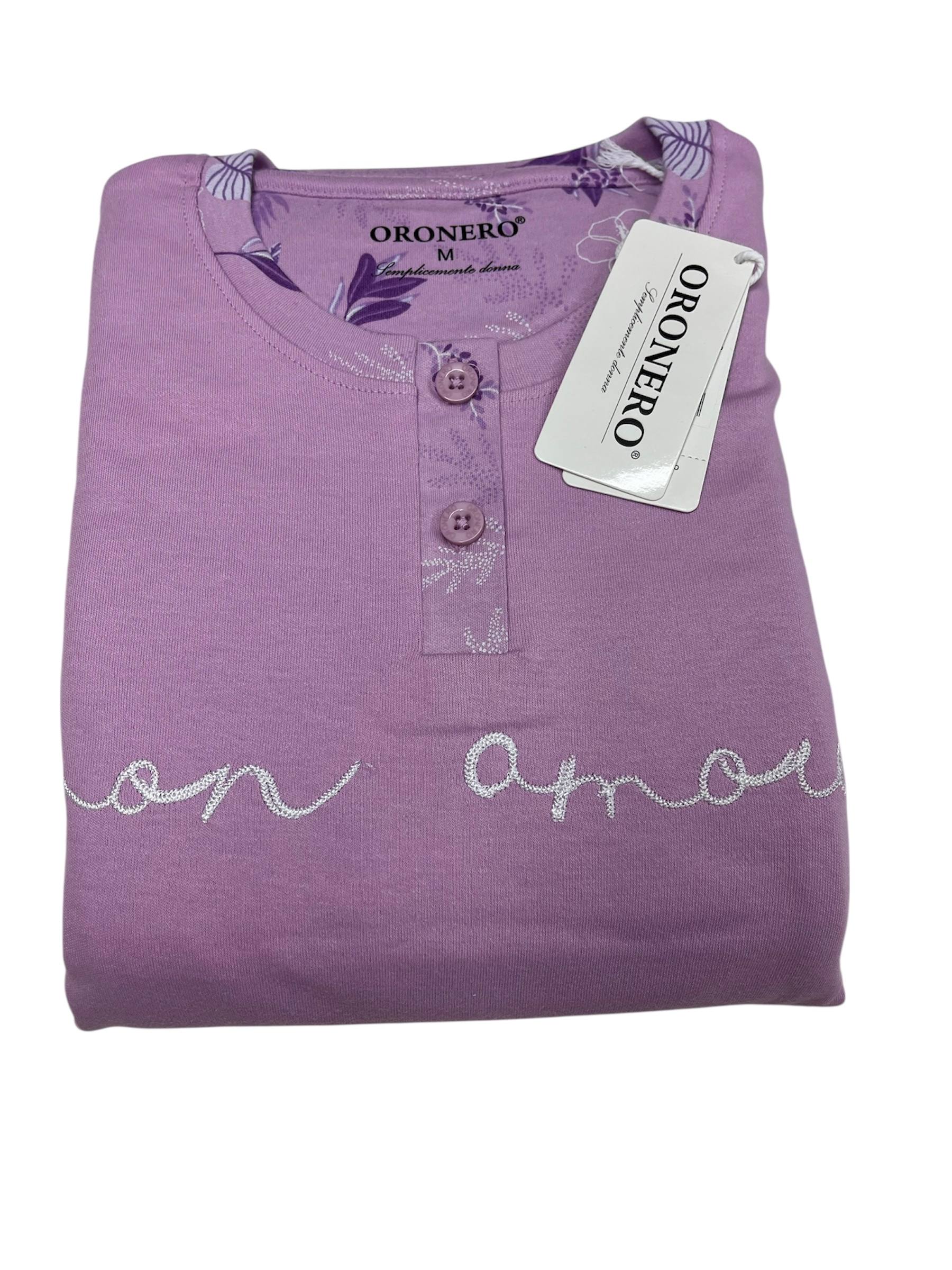 Pigiama donna caldo cotone OD470 - ORONERO