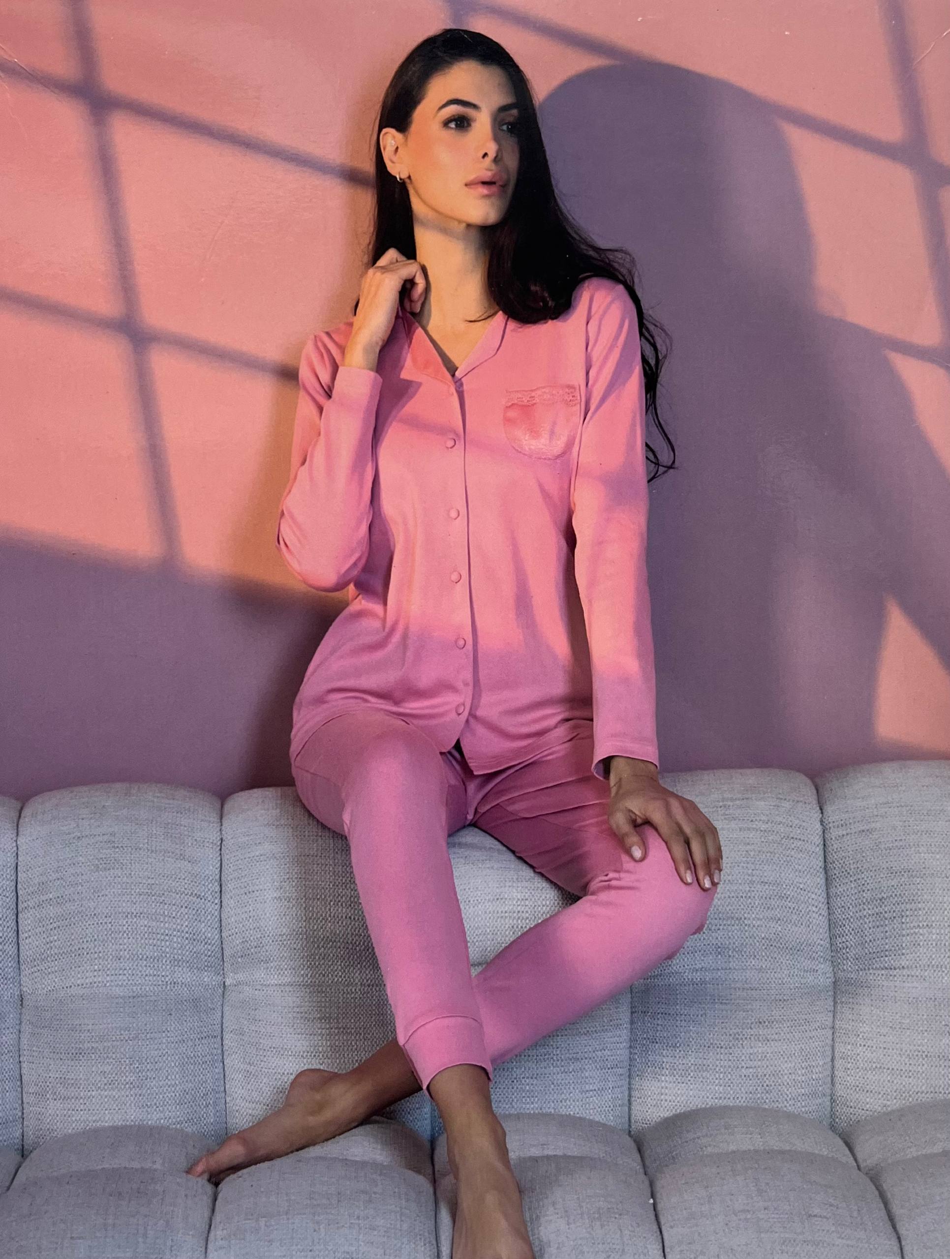 Pigiama donna caldo cotone OD484 - ORONERO