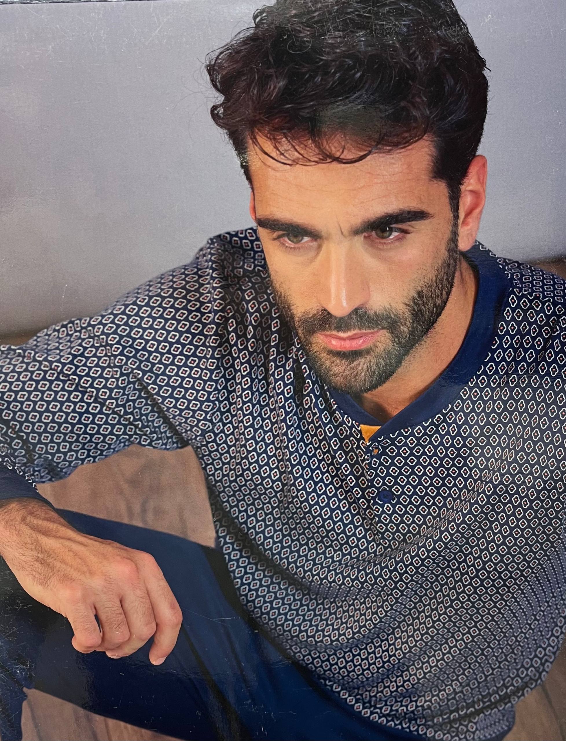 Pigiama uomo caldo cotone OU494 - ORONERO