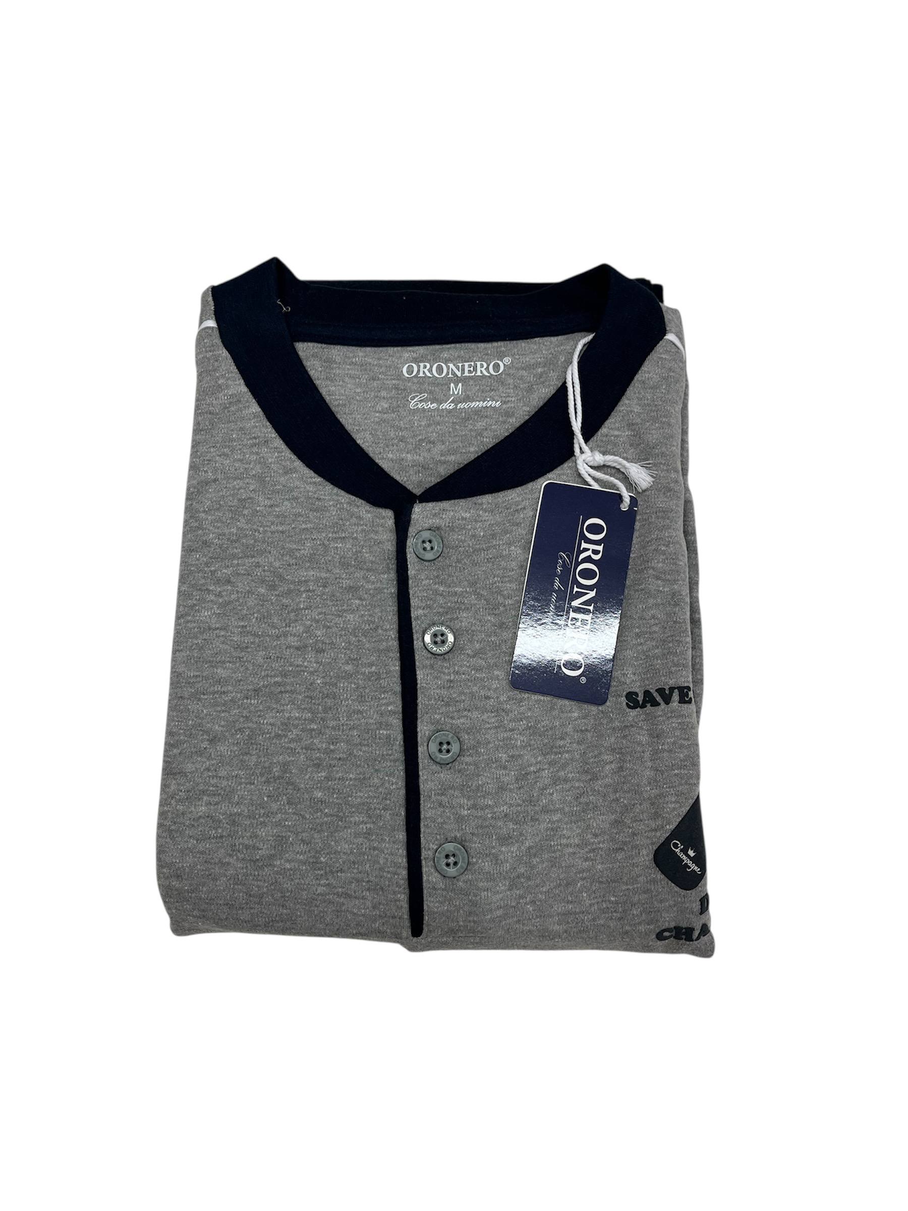 Pigiama uomo caldo cotone OU496 - ORONERO