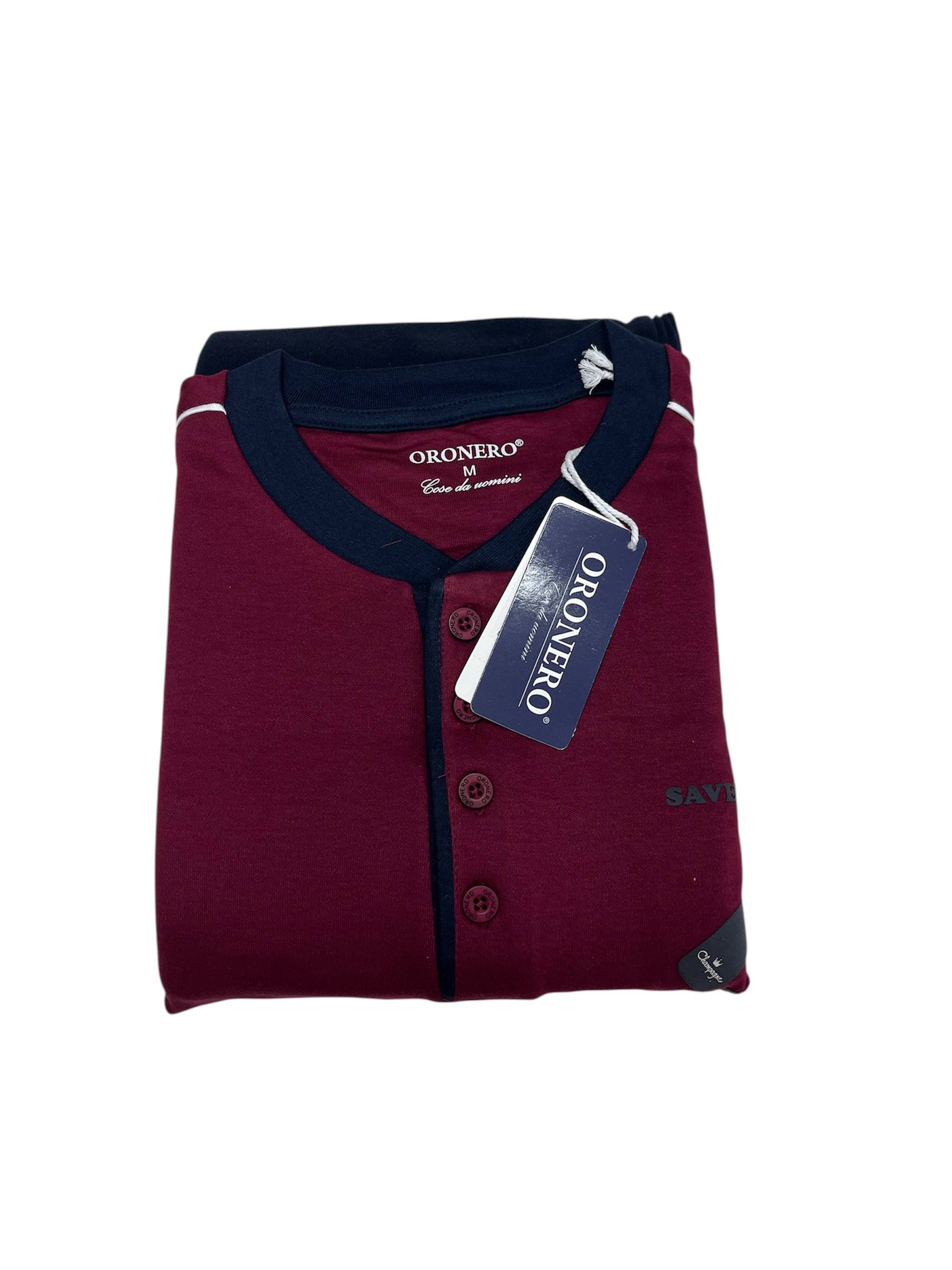 Pigiama uomo caldo cotone OU496 - ORONERO