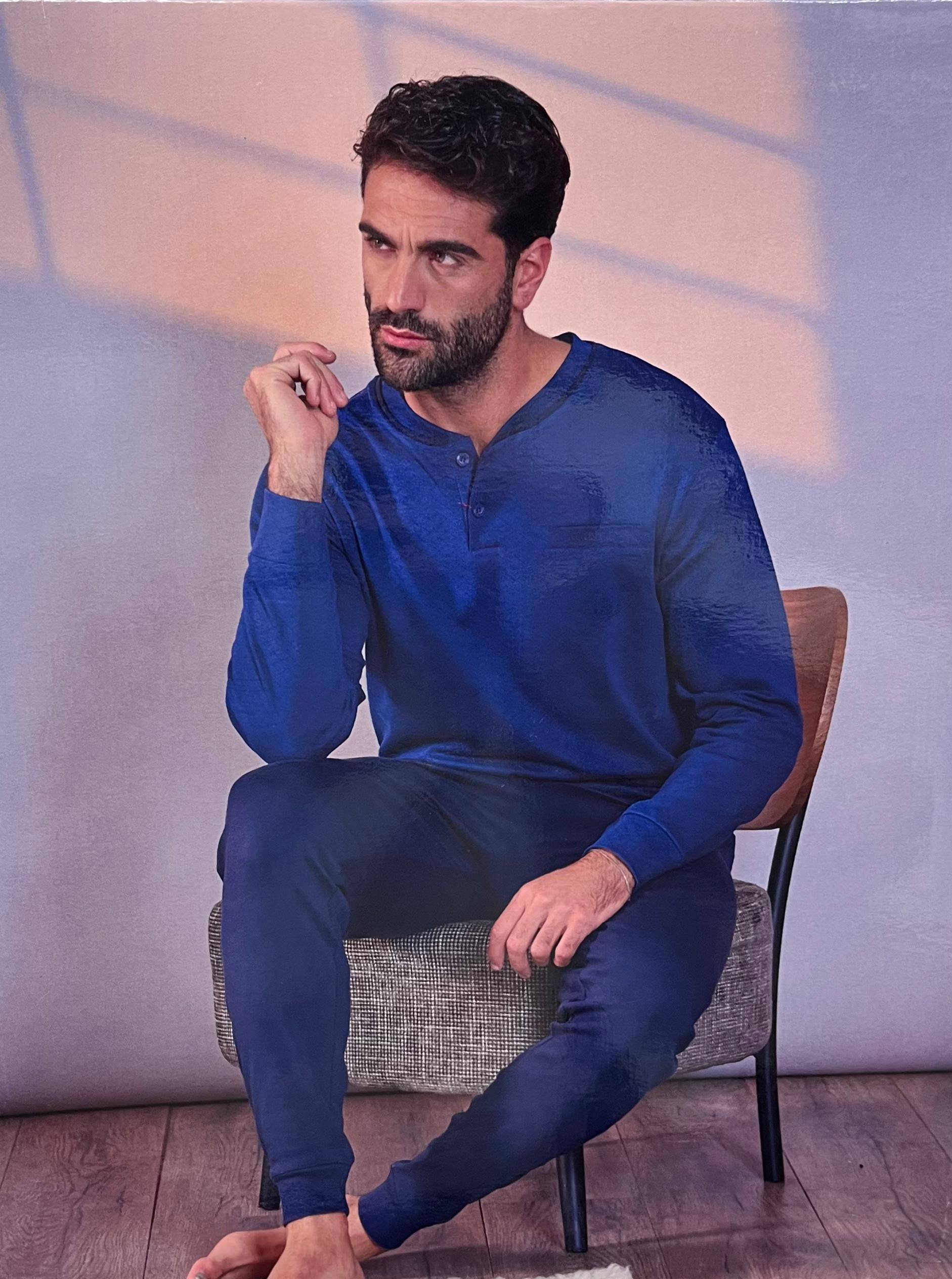 Pigiama uomo caldo cotone OU497 - ORONERO