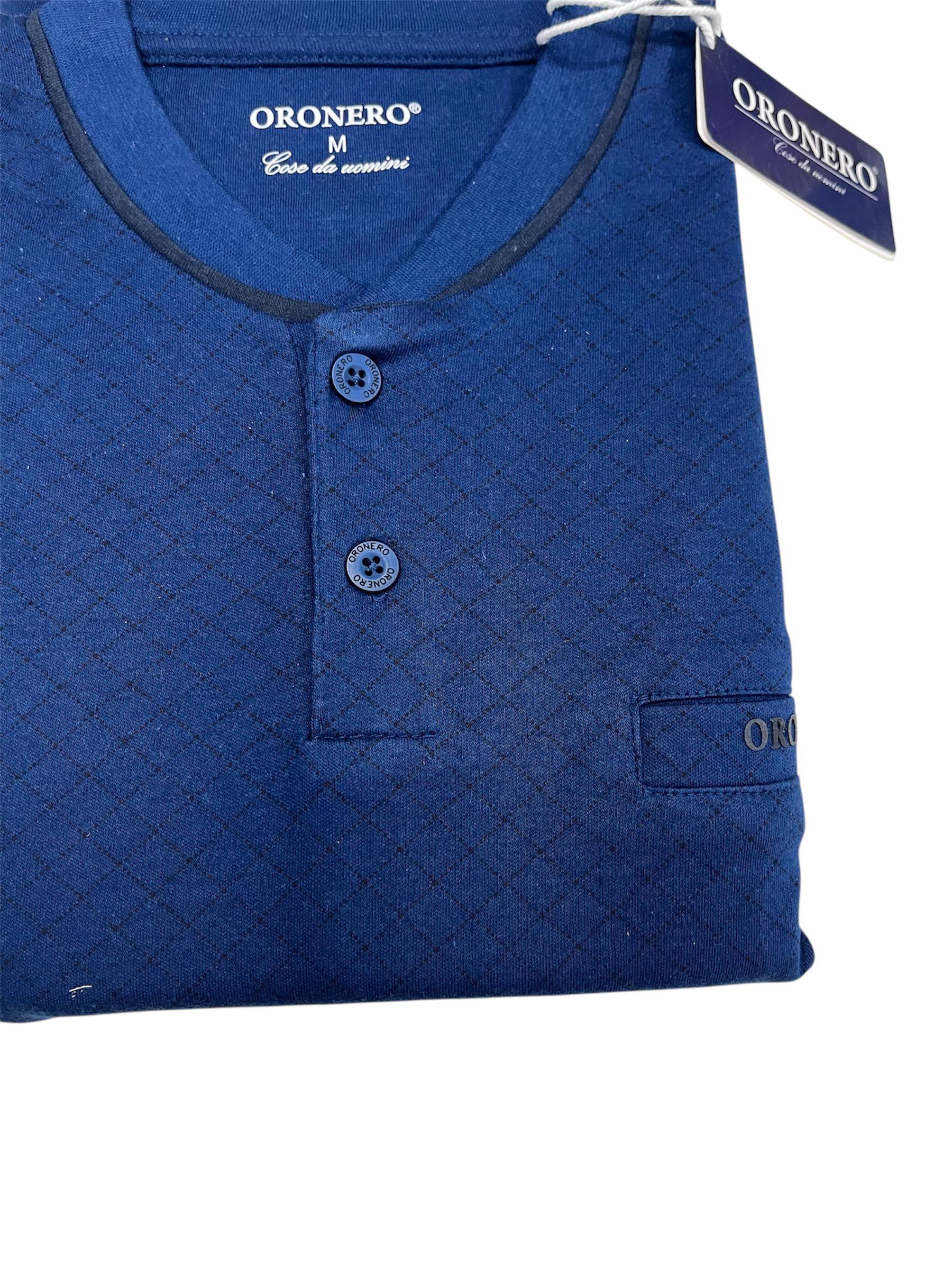 Pigiama uomo caldo cotone OU497 - ORONERO