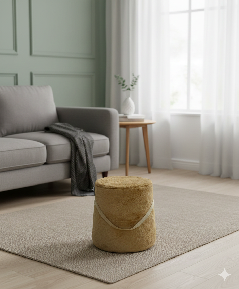 Pouf arredo in ecopelliccia Furry - Riviera