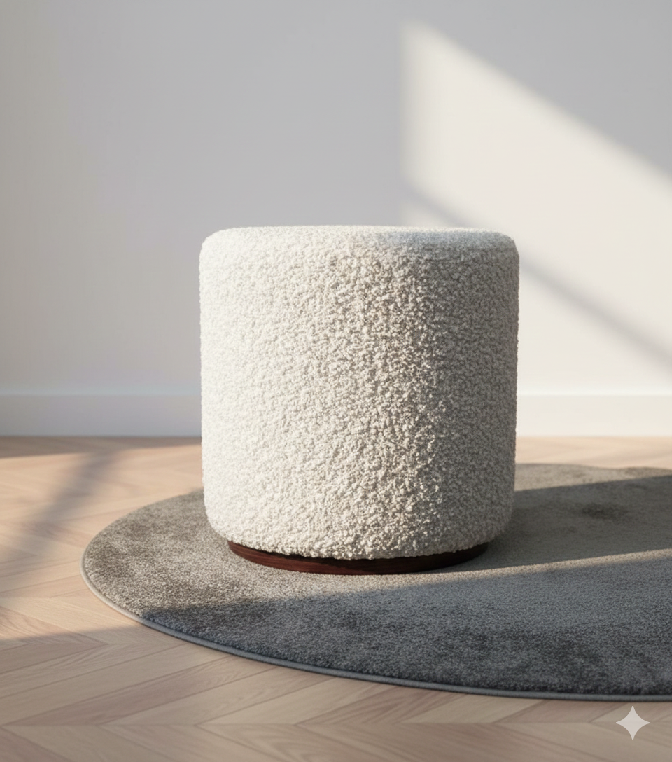 Pouf rotondo Club naturale - Reevèr