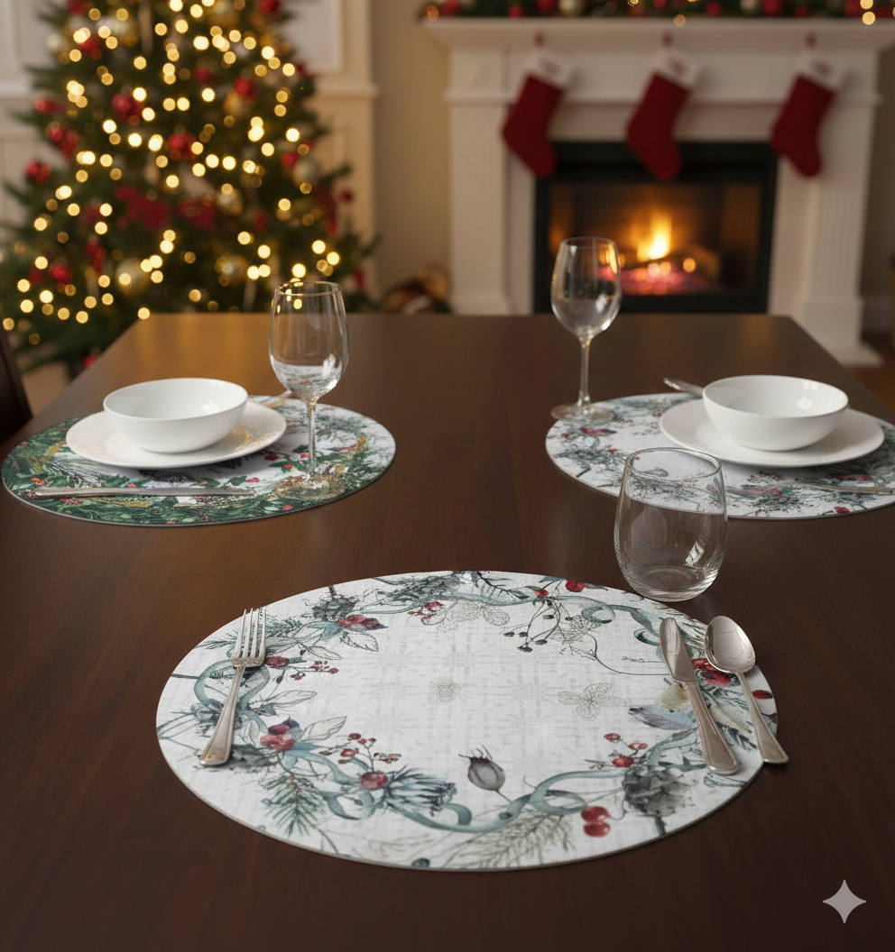 Set 2 sottopiatti Bacche Rosse