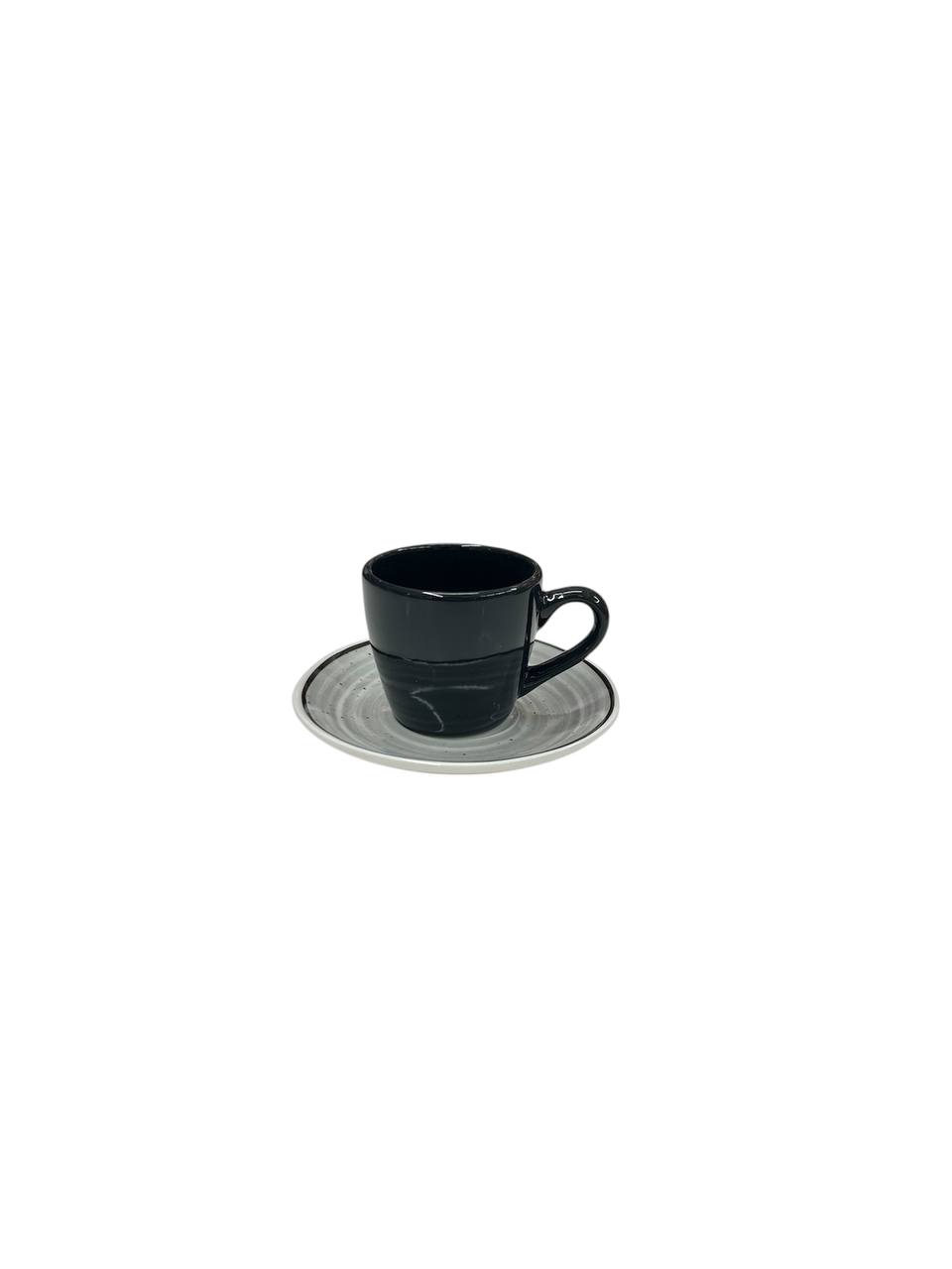 Set tazzina caffè e piatto abbinato (6pz) Daily Grigio - Maison Sucrèe