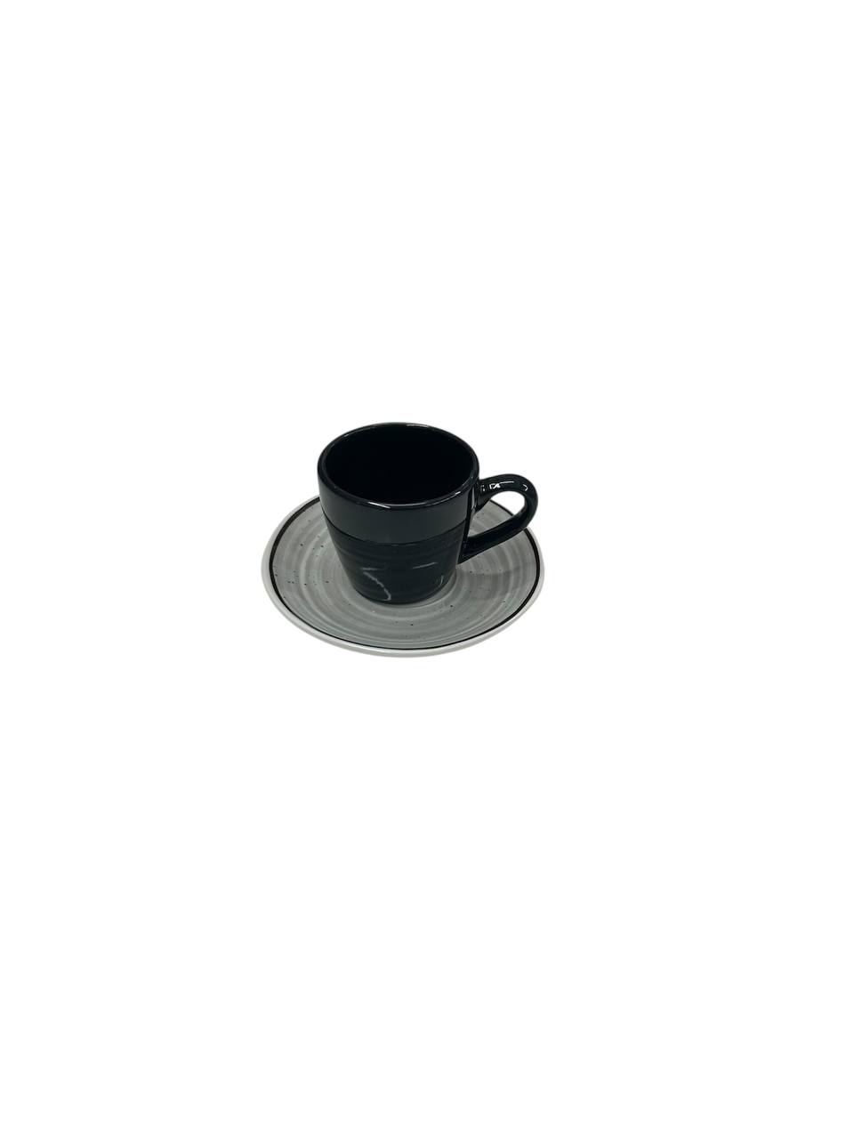 Set tazzina caffè e piatto abbinato (6pz) Daily Grigio - Maison Sucrèe