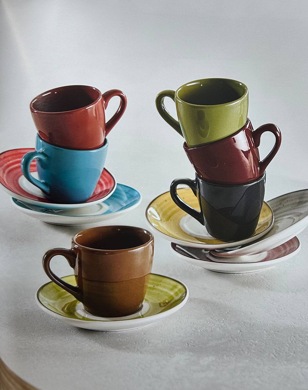 Set tazzina caffè e piatto abbinato (6pz) Daily Rosa - Maison Sucrèe