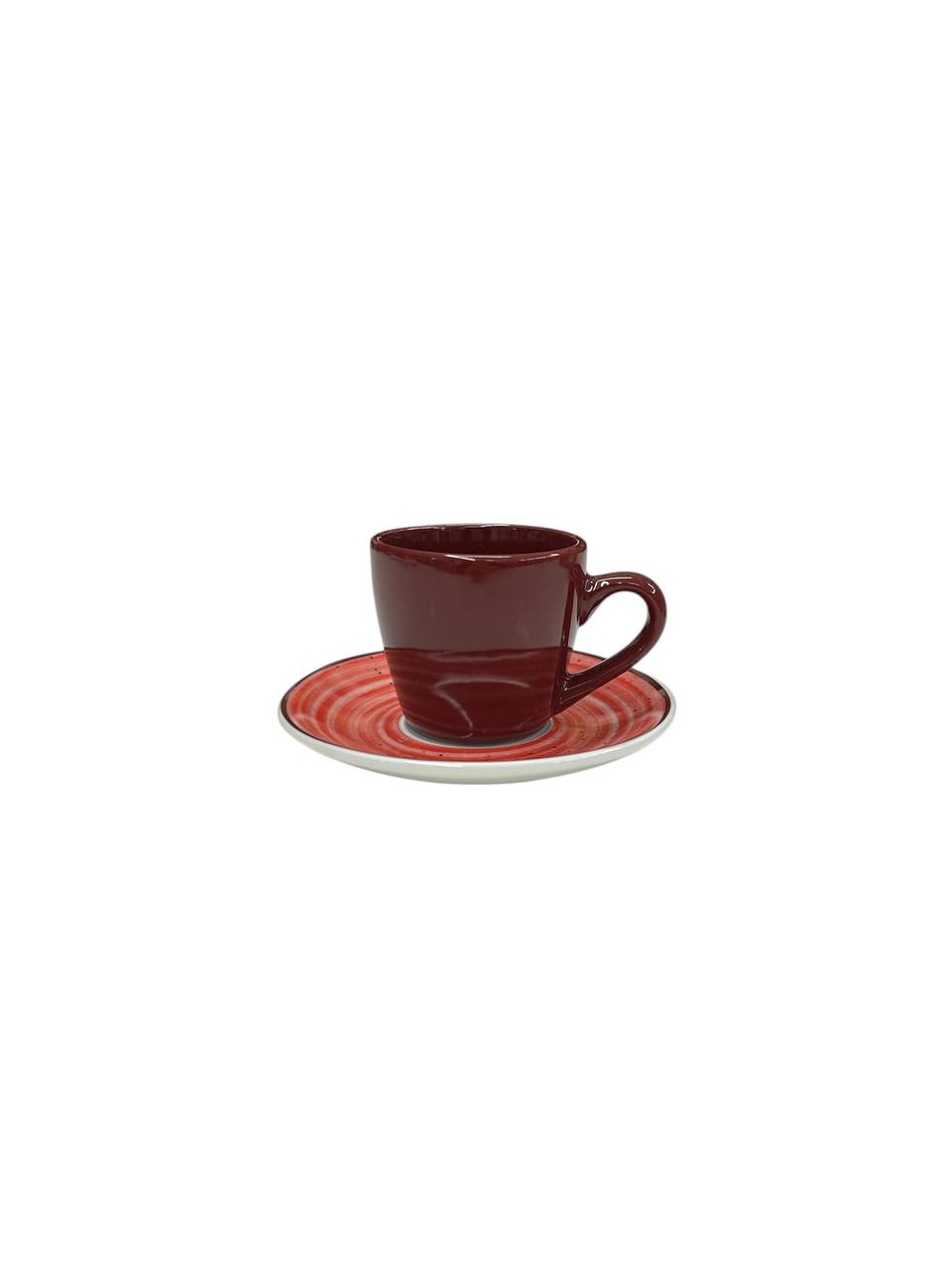 Set tazzina caffè e piatto abbinato (6pz) Daily Rosso - Maison Sucrèe