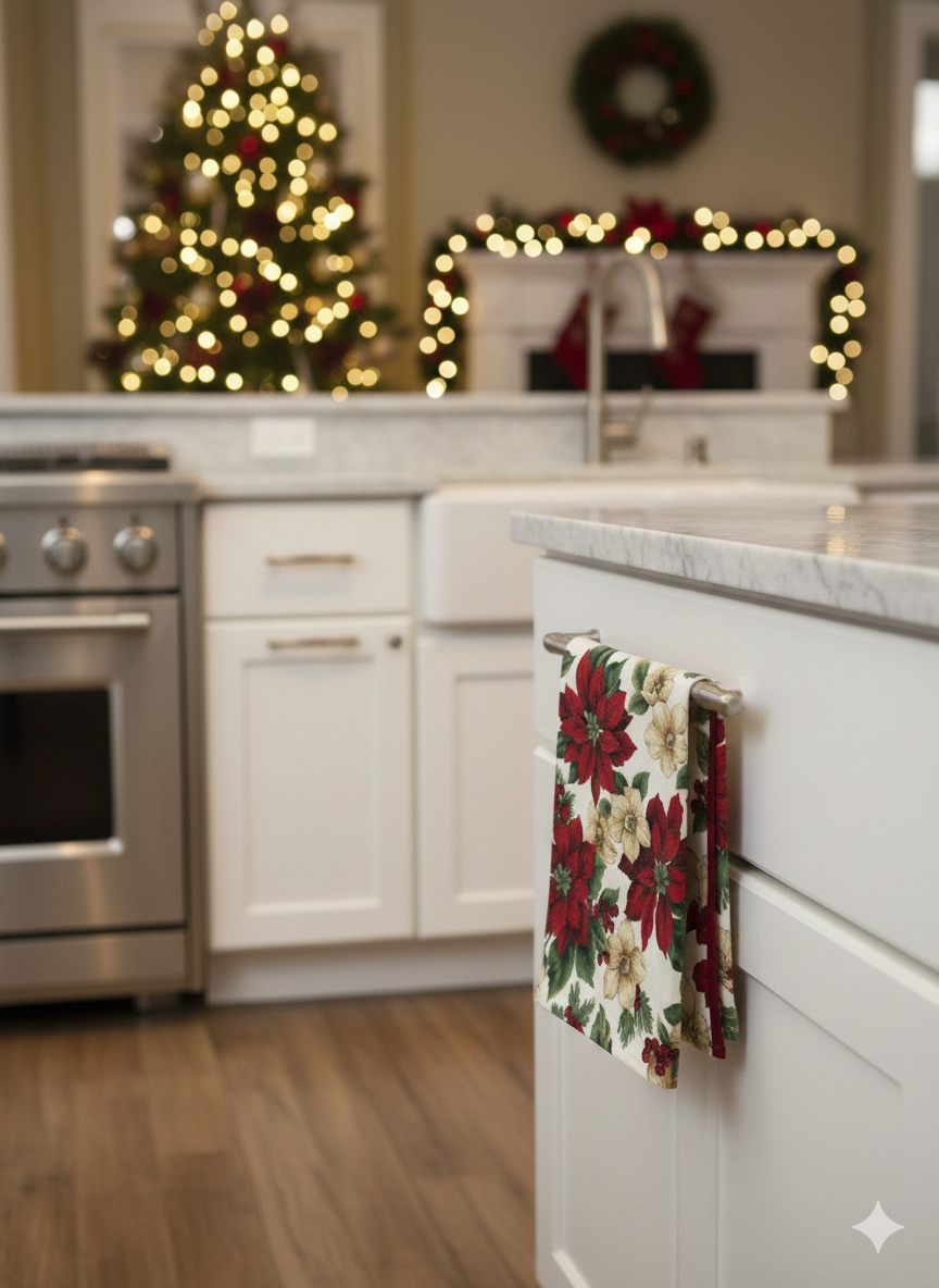 Strofinaccio in cotone Natale America - Bottaro