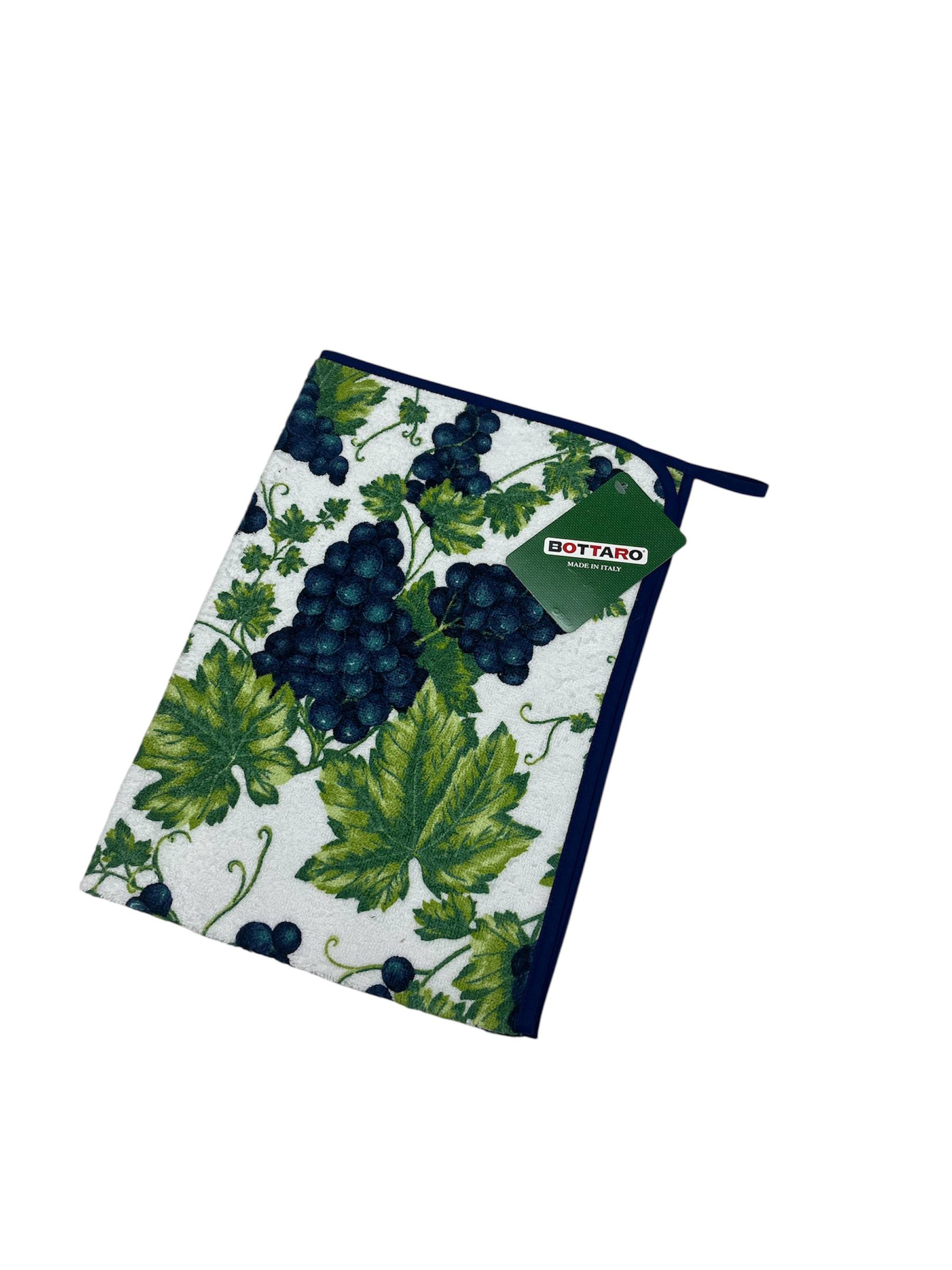 Strofinaccio in spugna Vite Blu - Bottaro