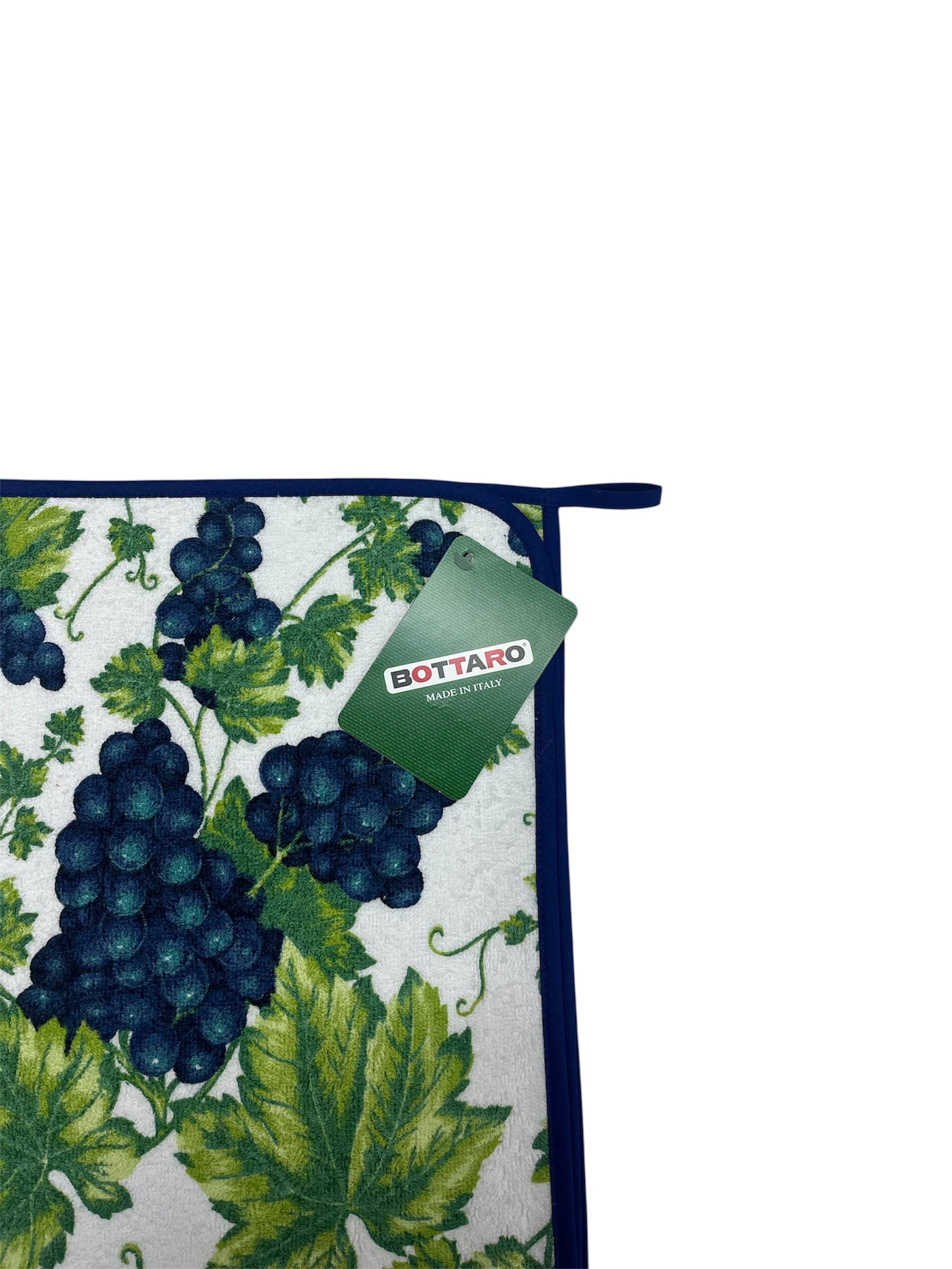 Strofinaccio in spugna Vite Blu - Bottaro