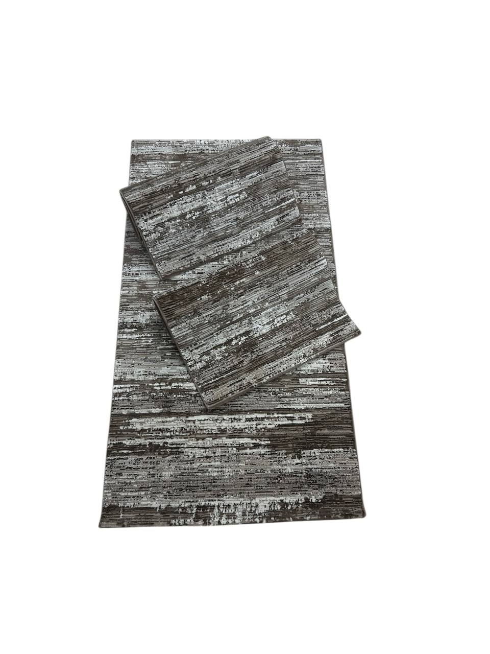 Tappeti Parure da letto (3 pezzi) Myra Double Marrone - WMD