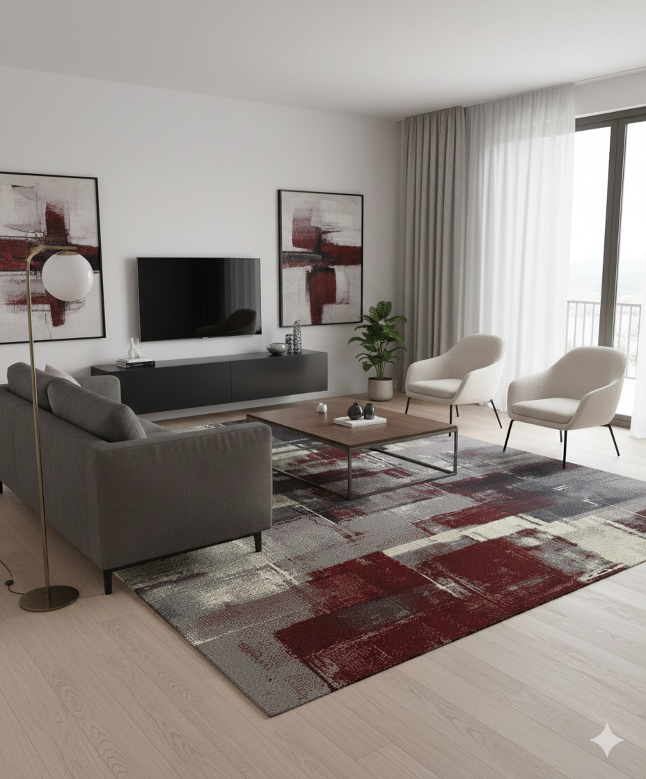 Tappeto 160x230cm Milano Estro Red - WMD