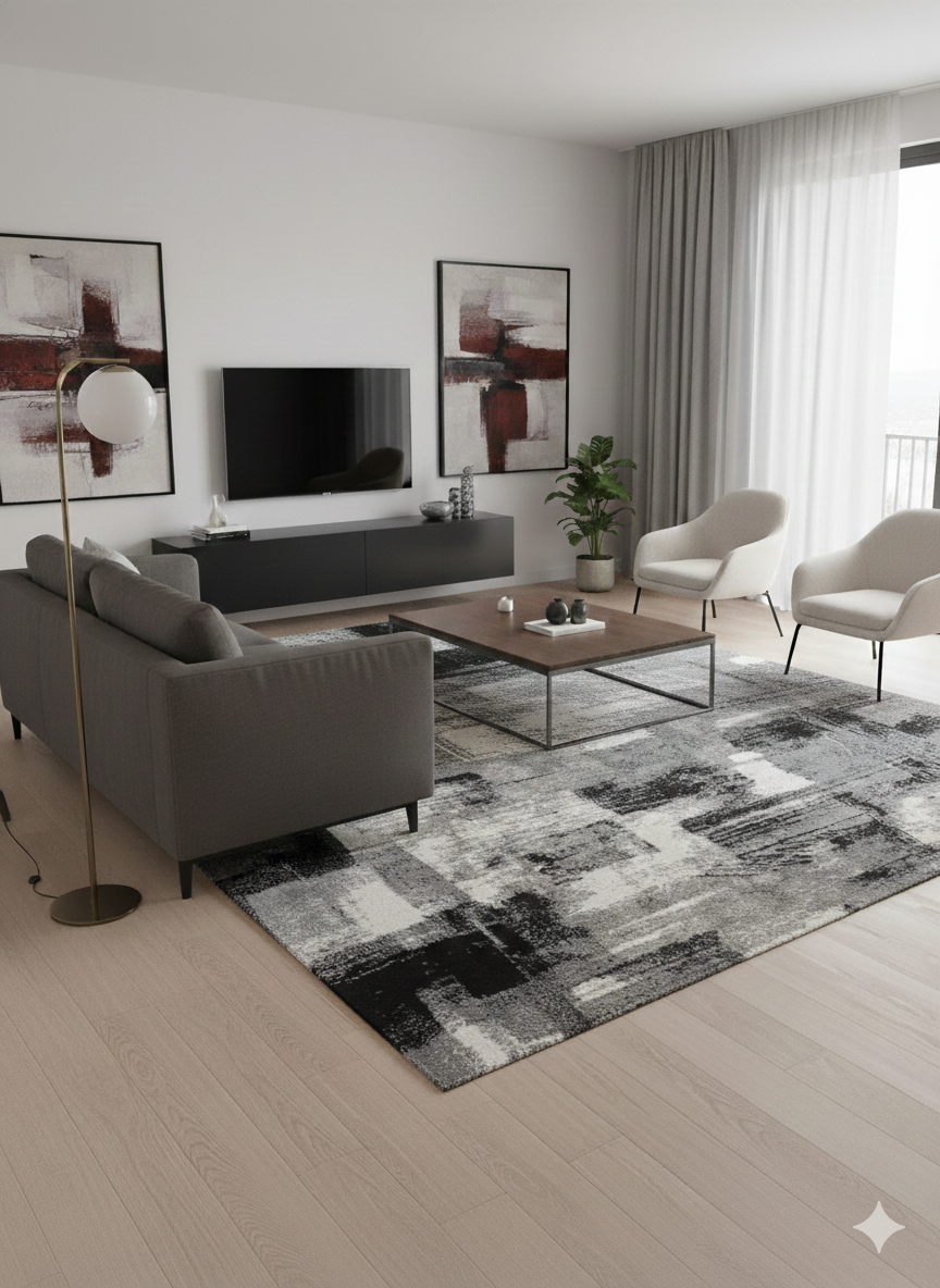 Tappeto 160x230cm Milano Prestige Grigio - WMD