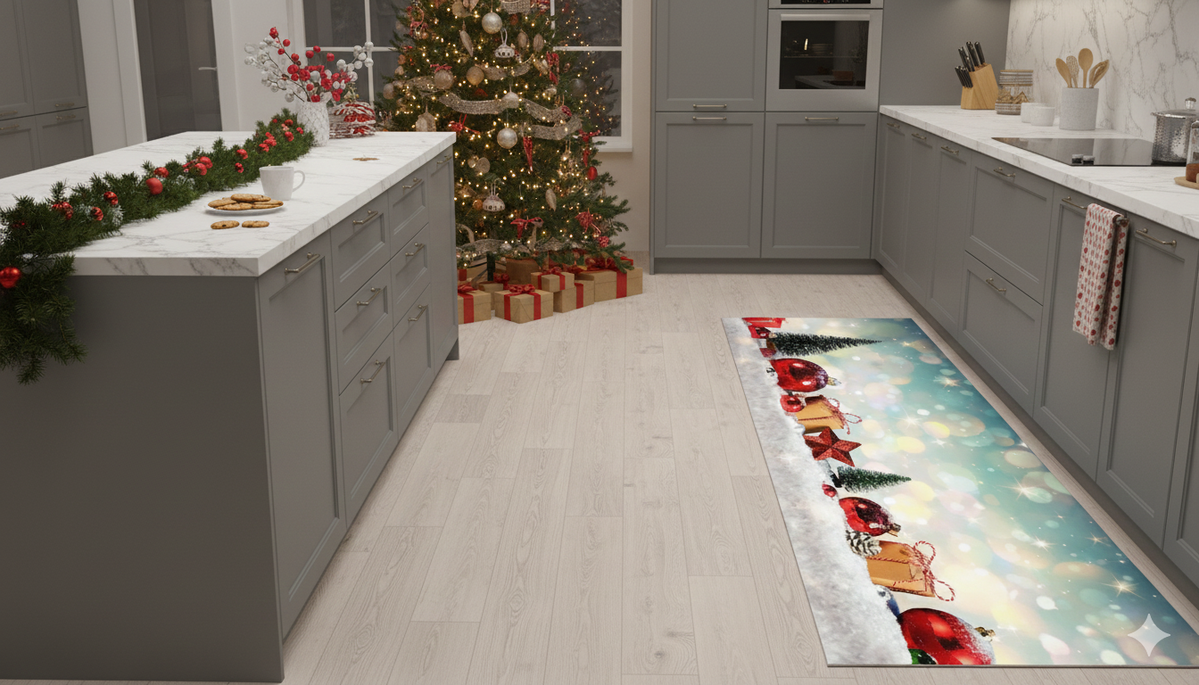 Tappeto natalizio in vinile 50x250cm Natale 10 - WMD