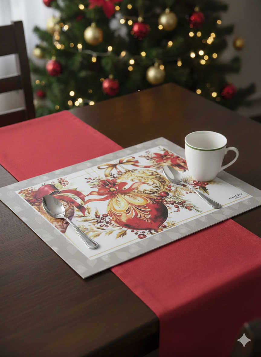 Tovaglietta americana in vinile Natale Preziosi var.02 - Maison Sucrèe