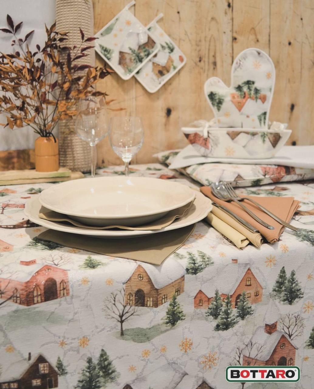 Centrotavola Natale in gobelin Montana - Bottaro