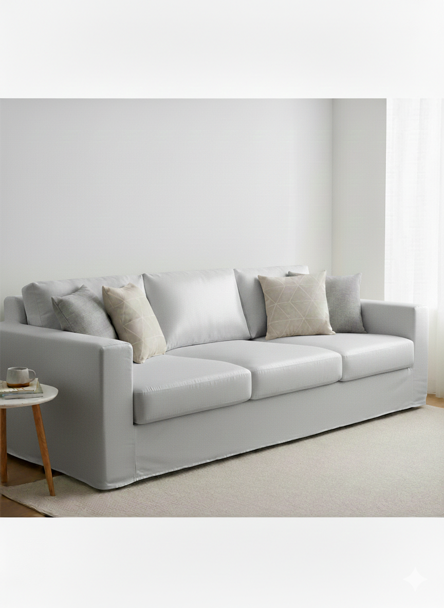 Copridivano elasticizzato Argento - Kuveè Home