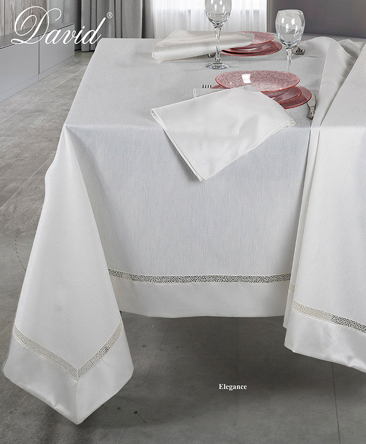 Tovaglia 180x270cm Elegance Latte - David Home