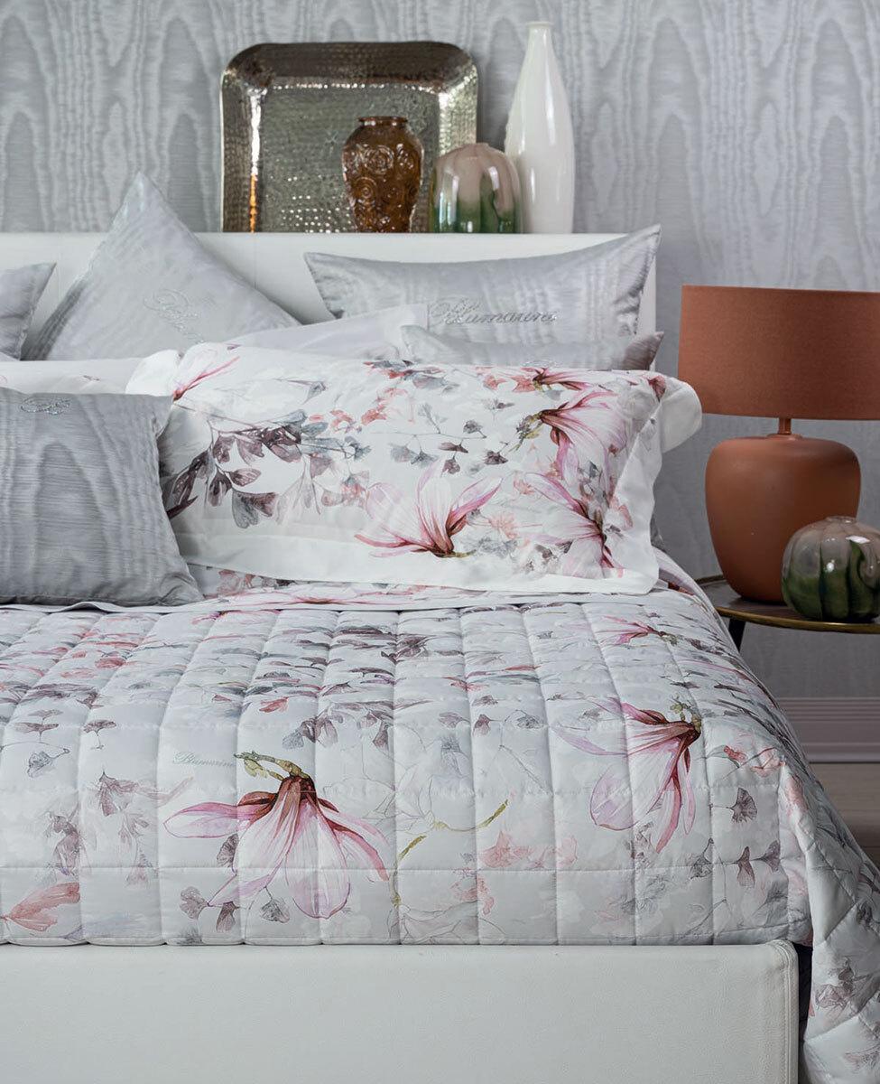 Trapuntino matrimoniale Magnolia cipria - Blumarine