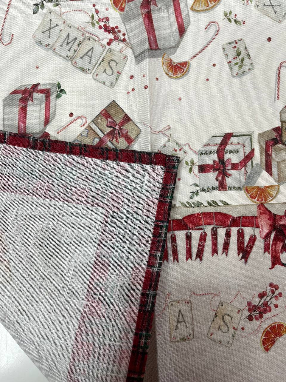 Strofinaccio 50x70cm Natale Festa rosso