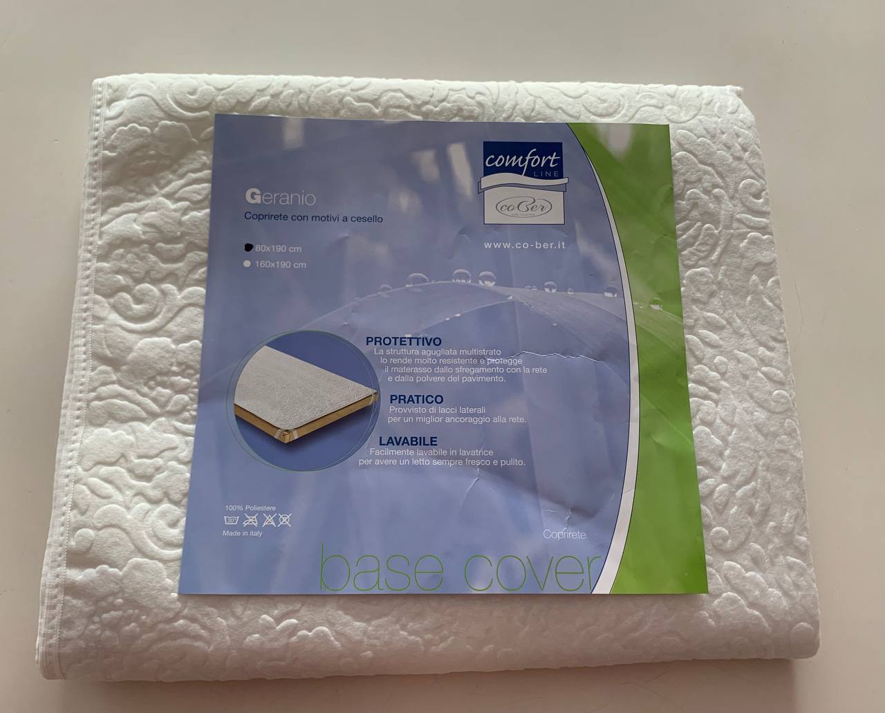 Coprirete protettivo 1 piazza 80x190cm