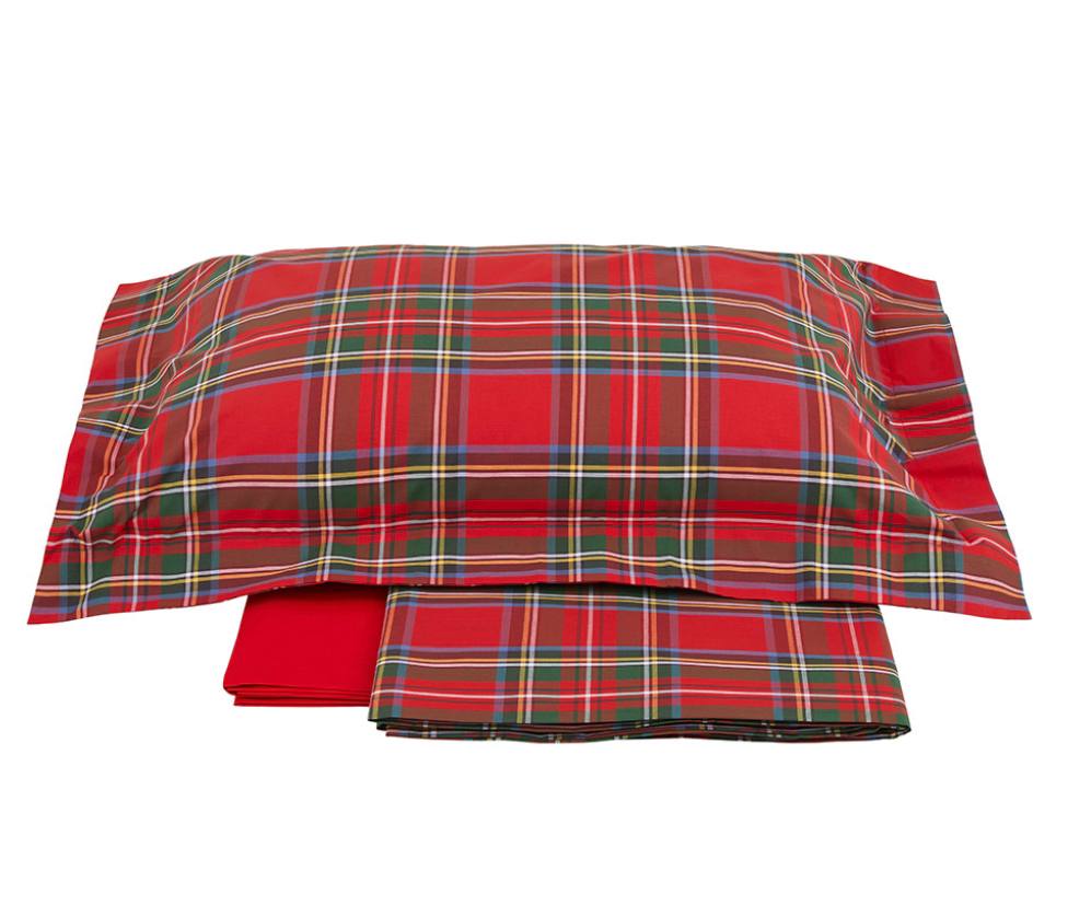 Completo lenzuola 1 piazza Clan rosso - Tessitura Randi